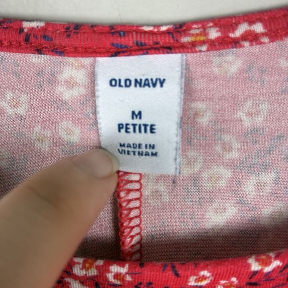 Old Navy Womens MP Knee Length Floral Dress Red Everyday Flowy Stretch Casual - Picture 4 of 6